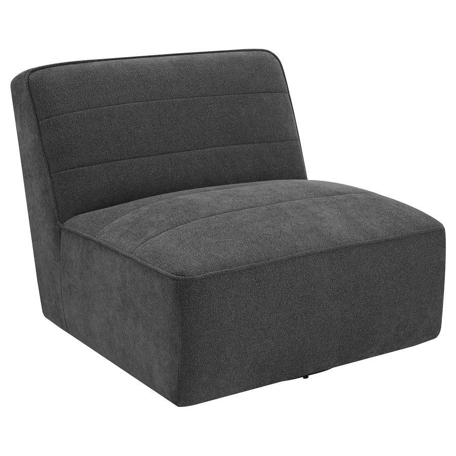Cobie - Upholstered Armless Swivel Chair - Dark Charcoal - Urban Living Furniture (Los Angeles, CA)
