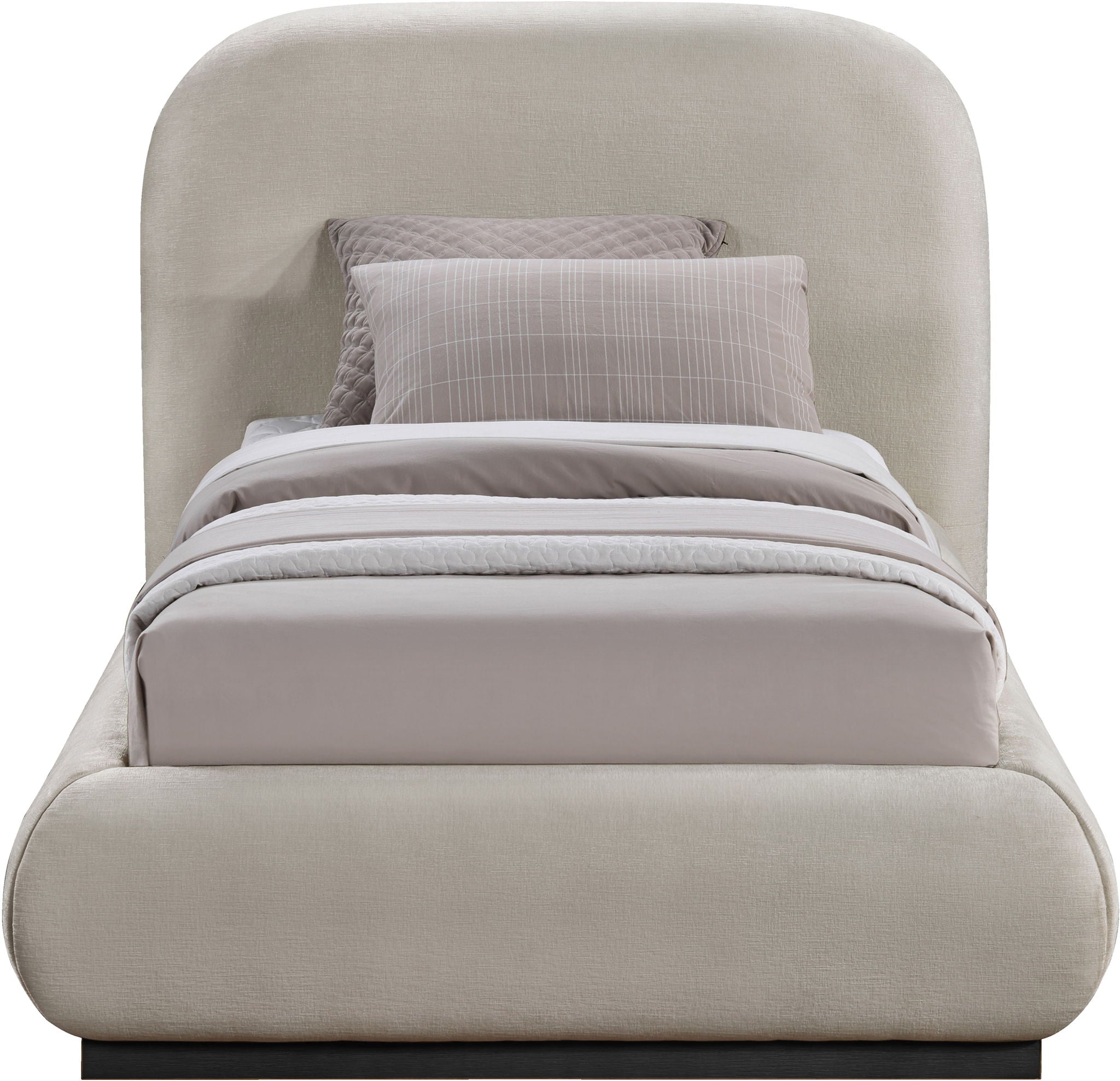 Vaughn - Chenille Bed With Black Base - Urban Living Furniture (Los Angeles, CA)