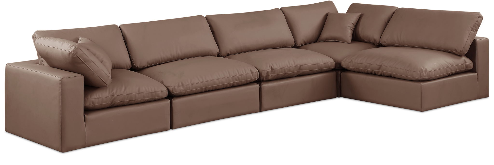 Comfy - 5 Piece Faux Leather Modular Sectional - Urban Living Furniture (Los Angeles, CA)