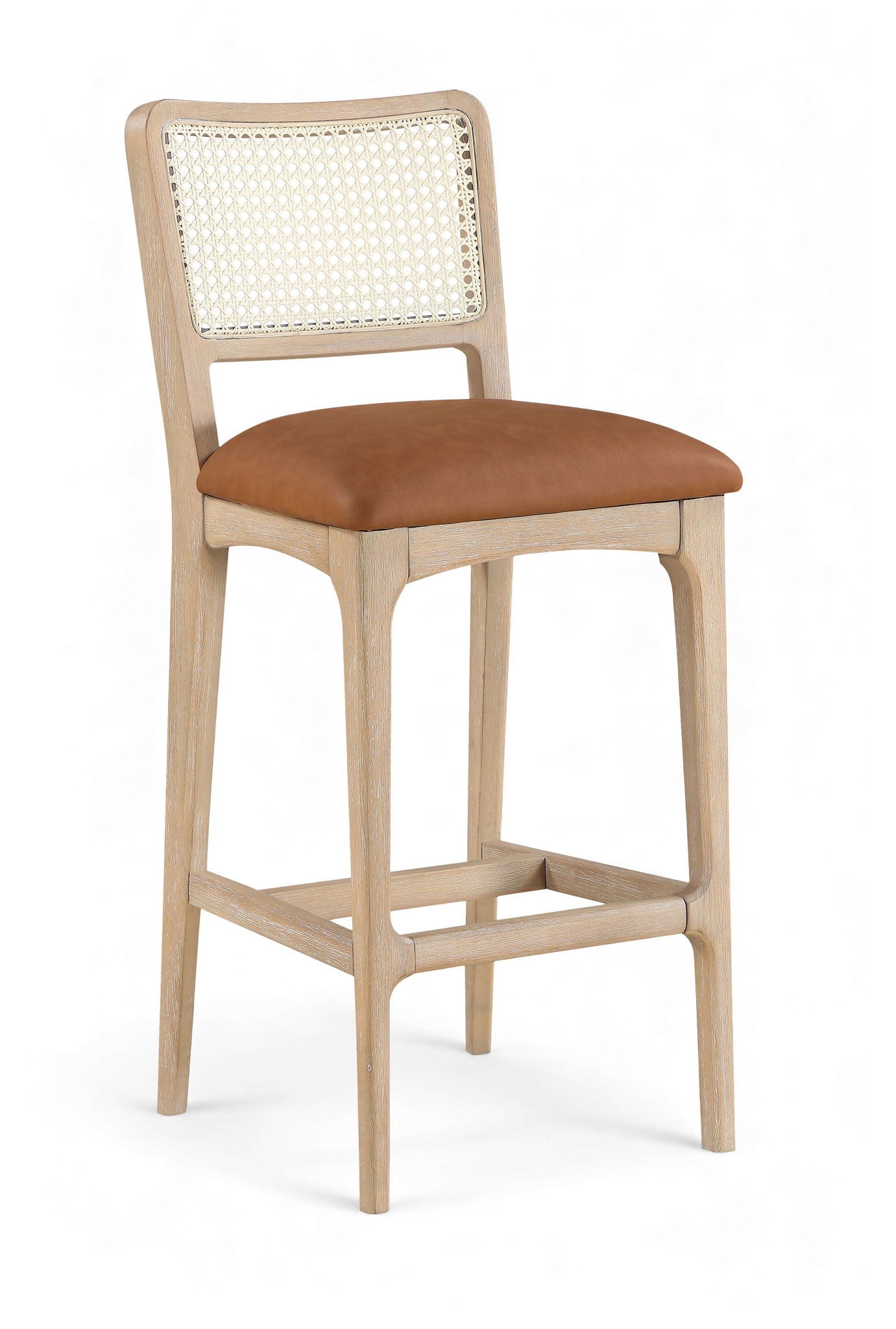 Atrium - Upholstered Bar Stool (Set of 2) - Brushed Natural Frame - Urban Living Furniture (Los Angeles, CA)