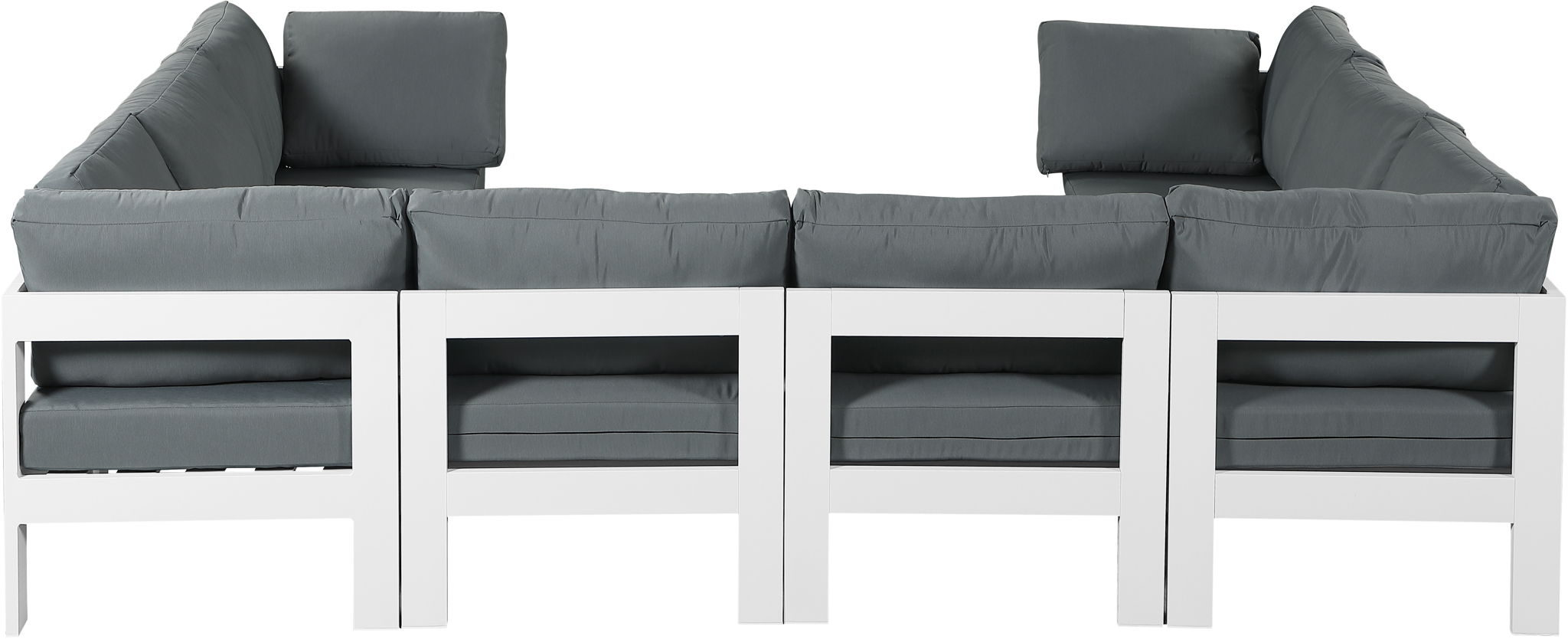 Nizuc - Outdoor Patio 8 Piece Modular Sectional With White Frame - Urban Living Furniture (Los Angeles, CA)