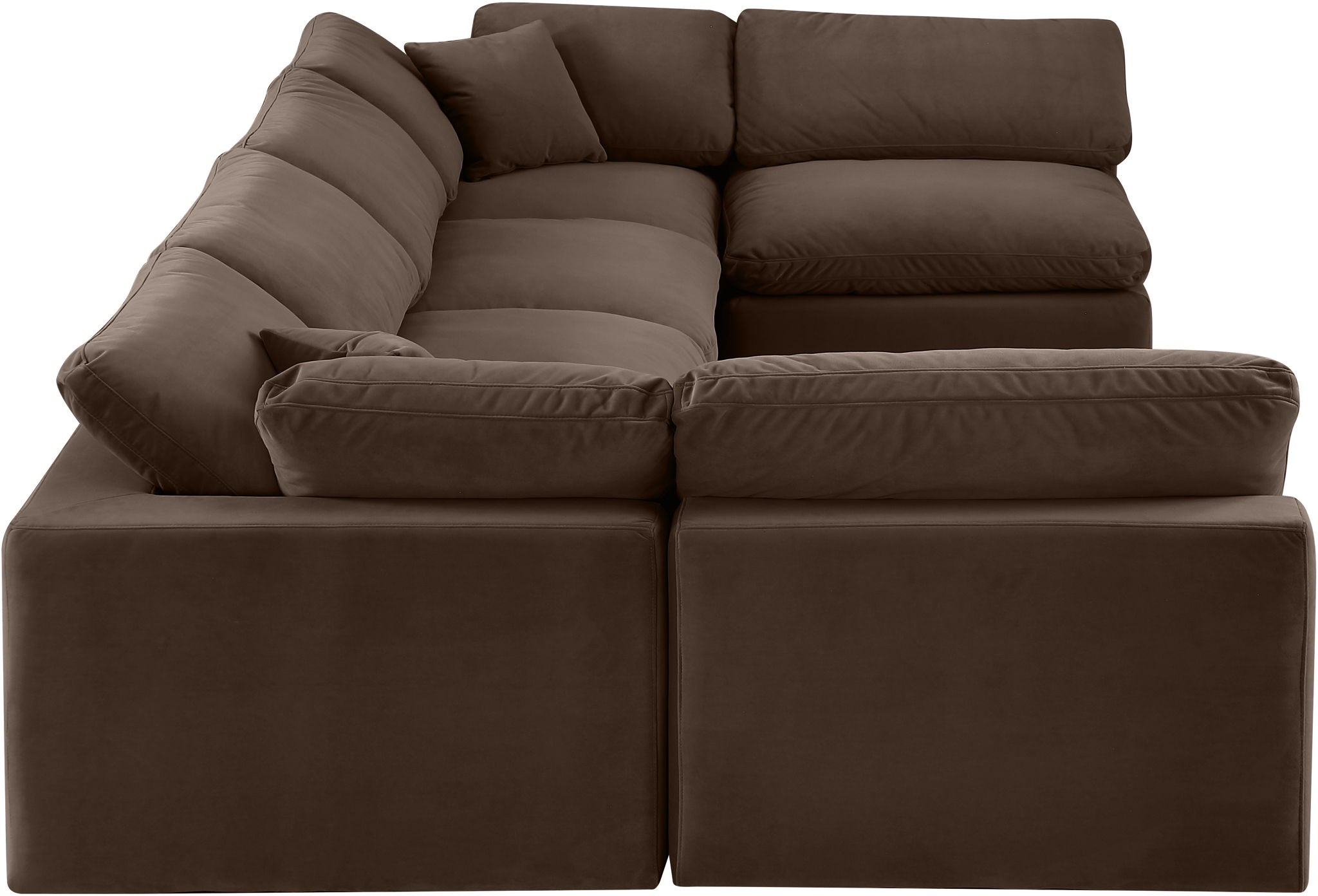 Comfy - 6 Piece Velvet Modular Armless Sectional - Urban Living Furniture (Los Angeles, CA)
