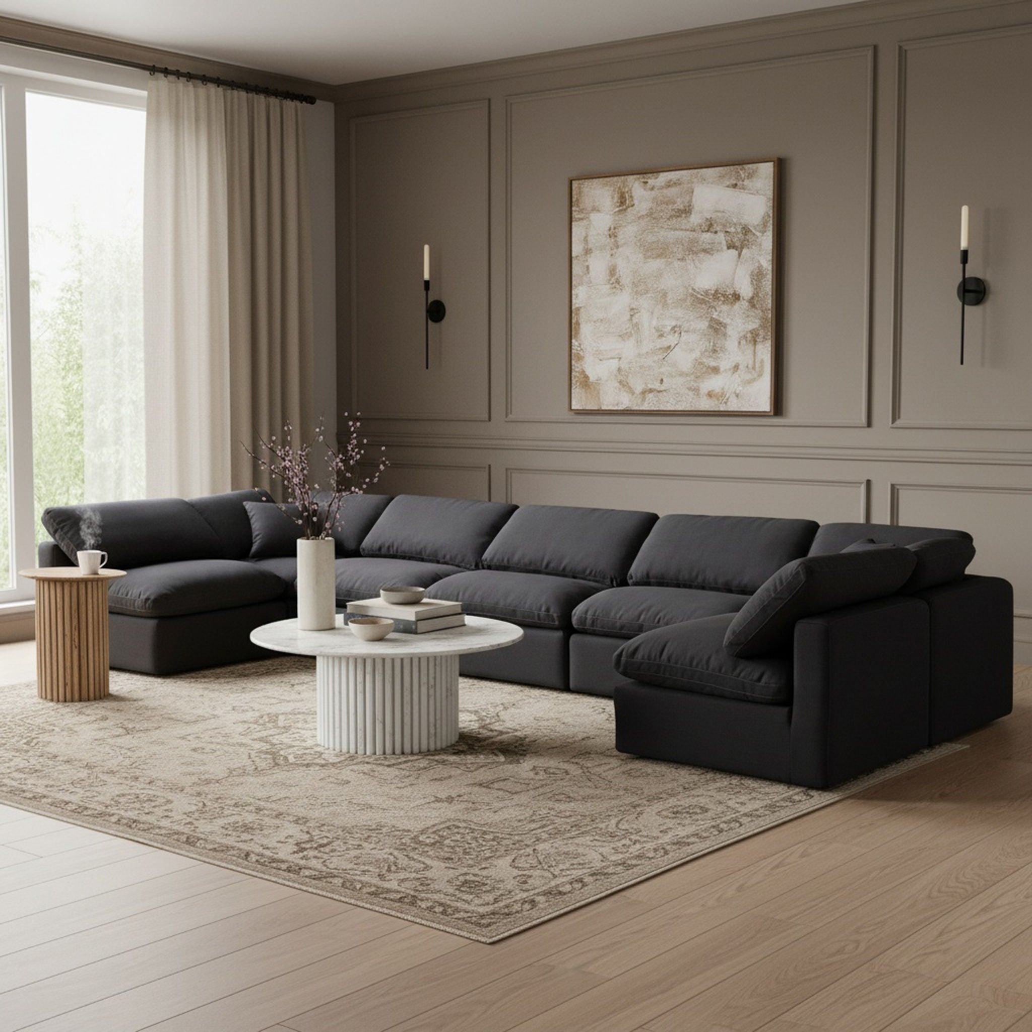 Indulge - Linen 7 Piece Modular U-Shaped Sectional - Urban Living Furniture (Los Angeles, CA)