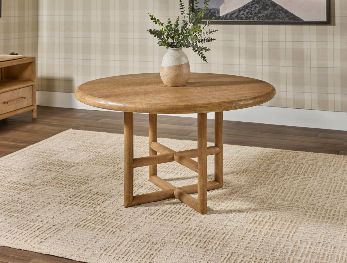 Dorsey - Round Dining Table - Granola