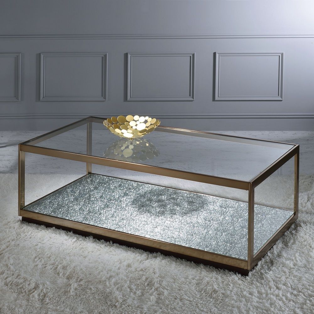 Kaia - Coffee Table - Glass & Gold - Urban Living Furniture (Los Angeles, CA)