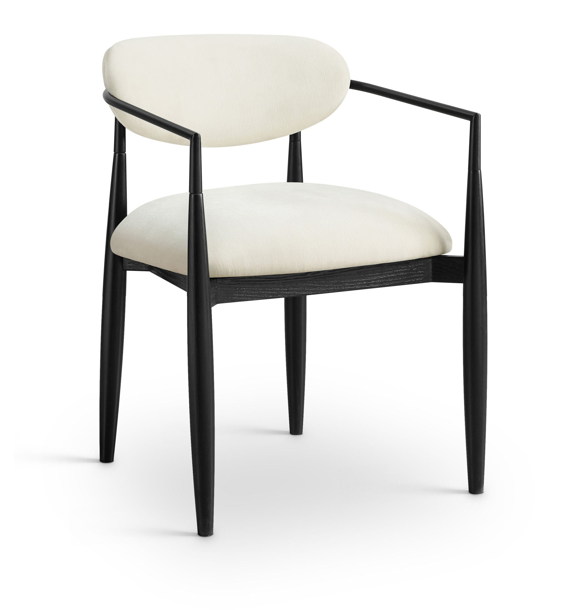 Riccio - Fabric Dining Arm Chair (Set of 2) - Black Frame - Urban Living Furniture (Los Angeles, CA)