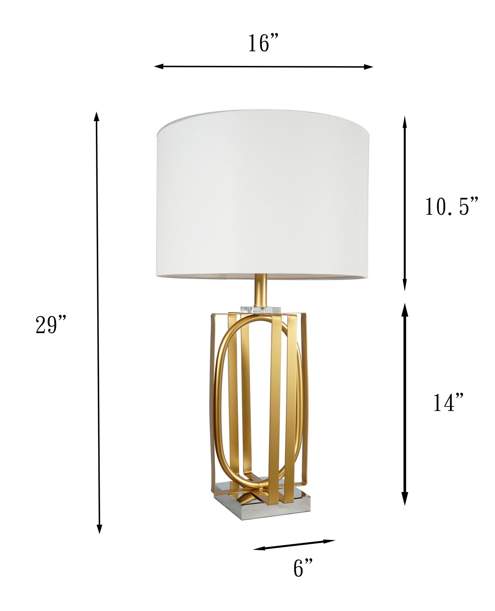 Table Lamp - Gold & White - Urban Living Furniture (Los Angeles, CA)
