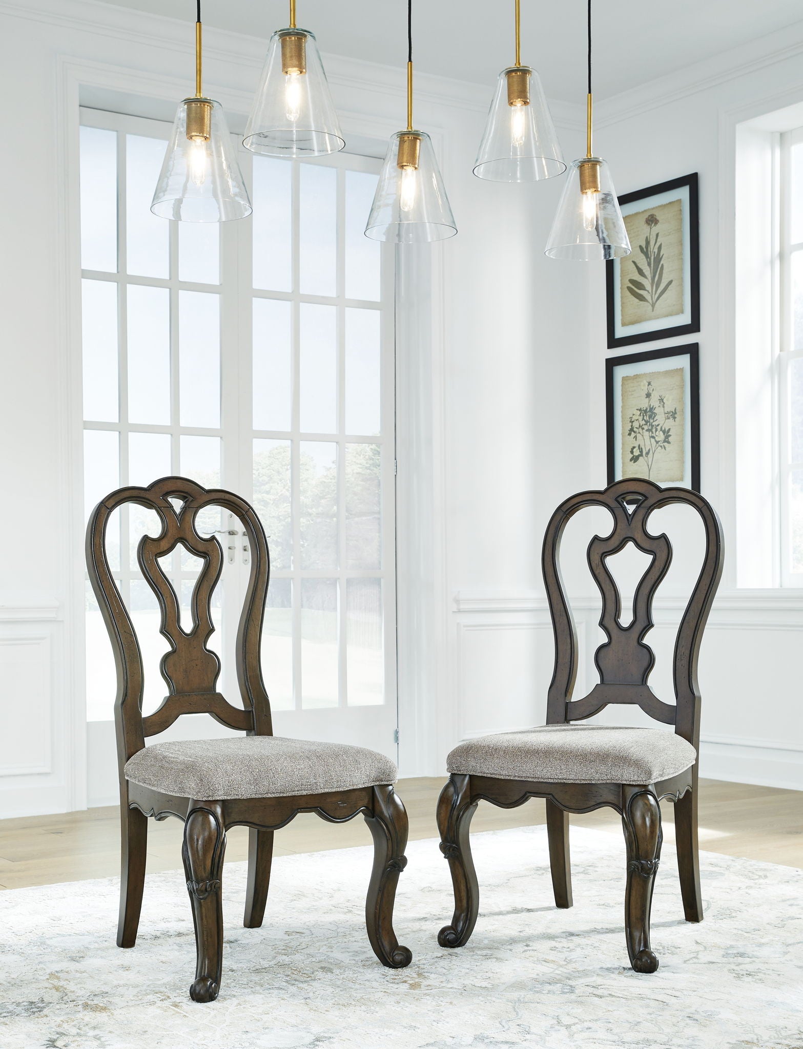 Maylee - Dark Brown - Dining Upholstered Side Chair (Set of 2) - Urban Living Furniture (Los Angeles, CA)
