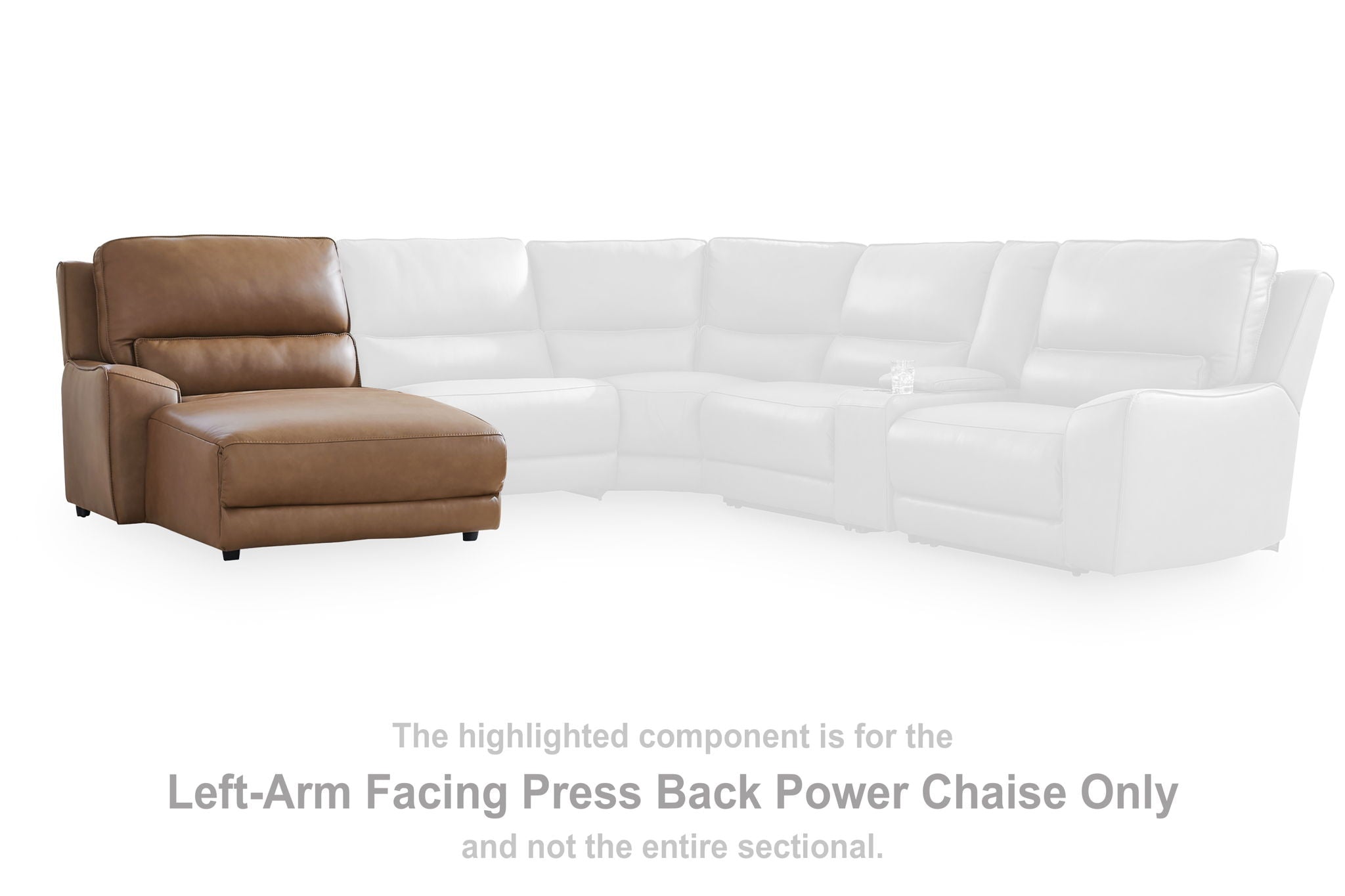 DeepWakes - LAF Press Back Power Chaise - Caramel - Urban Living Furniture (Los Angeles, CA)