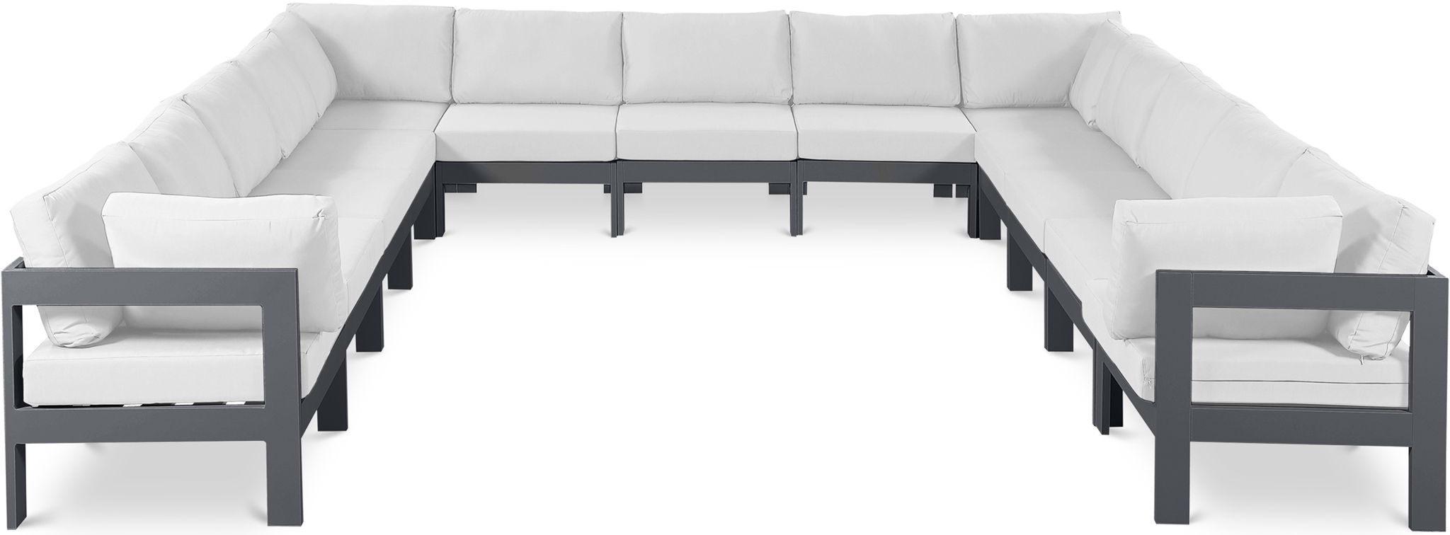 Nizuc - Outdoor Patio 13 Piece Modular Sectional With Gray Frame - Urban Living Furniture (Los Angeles, CA)