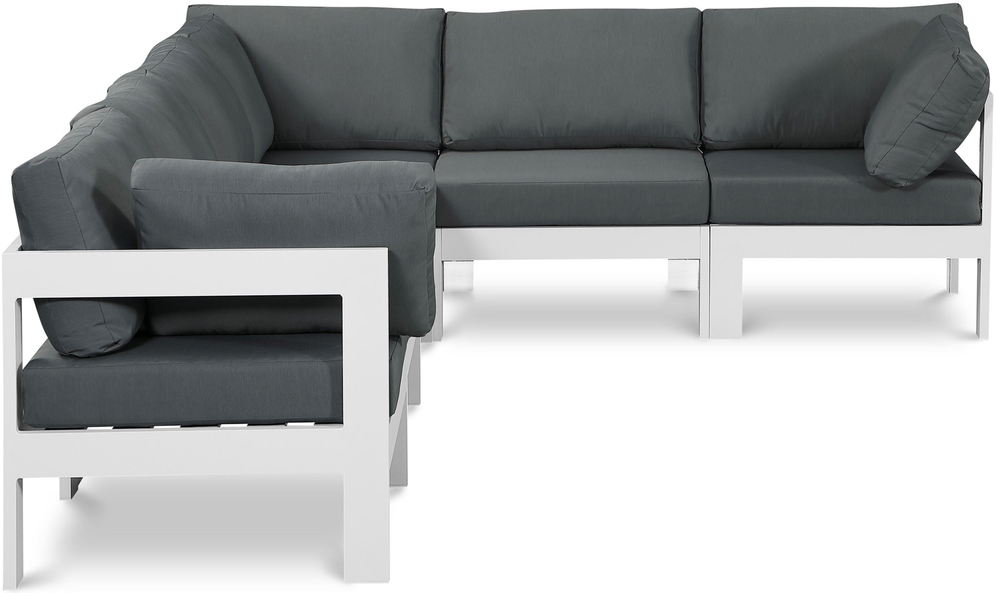 Nizuc - Outdoor Patio 6 Piece Modular Sectional With White Frame - Urban Living Furniture (Los Angeles, CA)