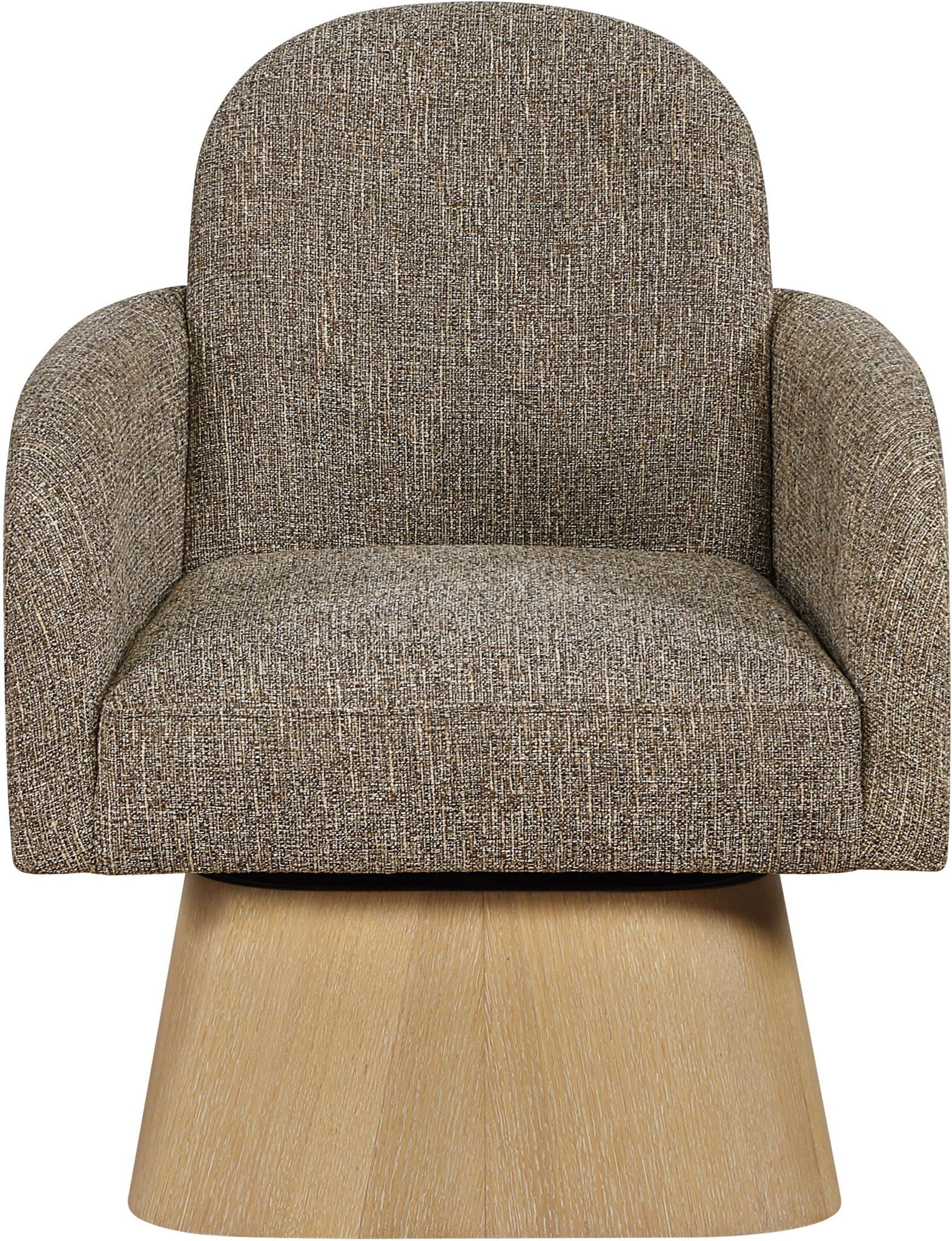 Marlowe - Linen Textured Fabric Upholstered Swivel Accent Chair - Stained Natural - Urban Living Furniture (Los Angeles, CA)