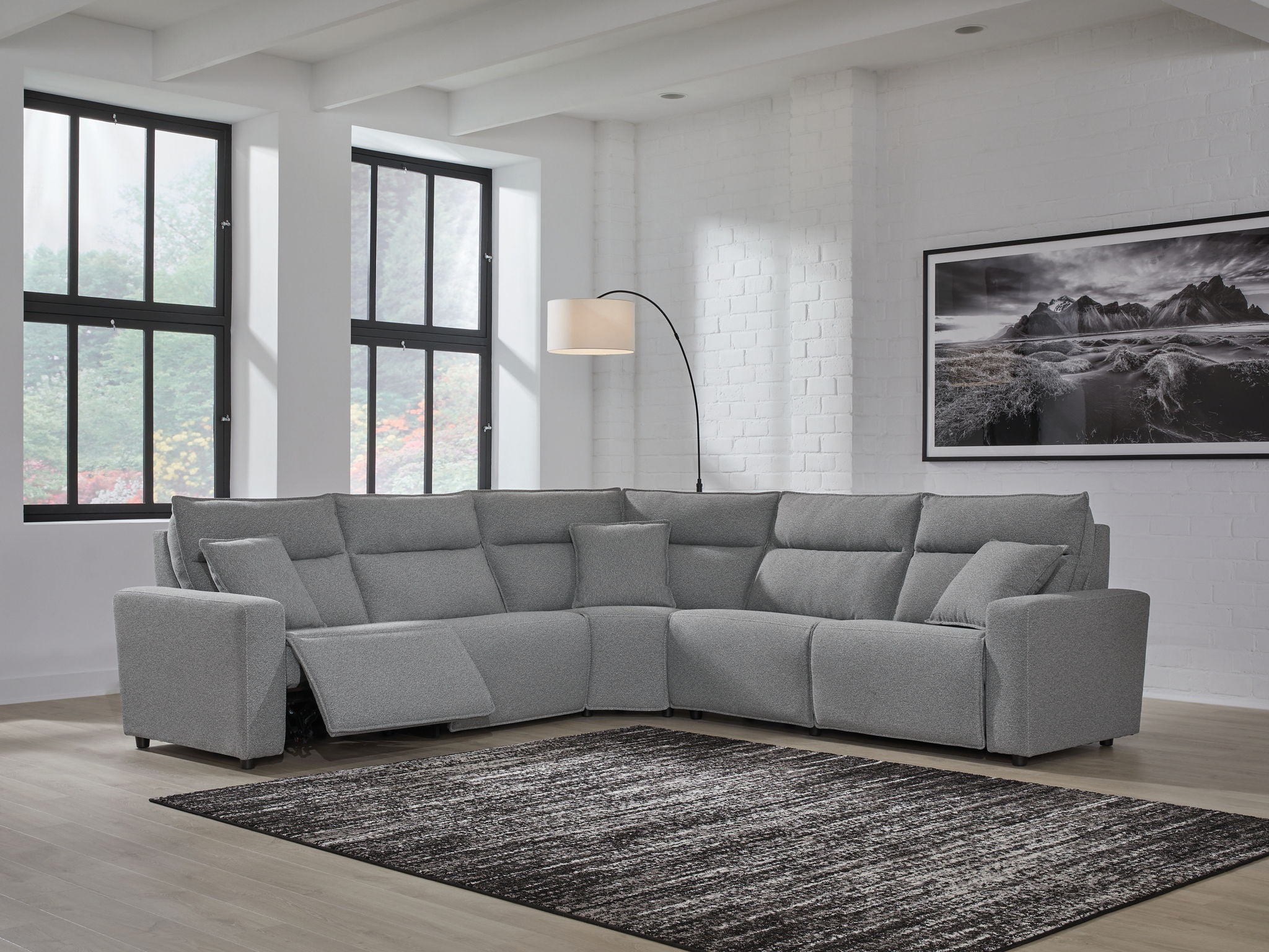 ModMax II - Salt And Pepper - Reclining Sectional - Urban Living Furniture (Los Angeles, CA)