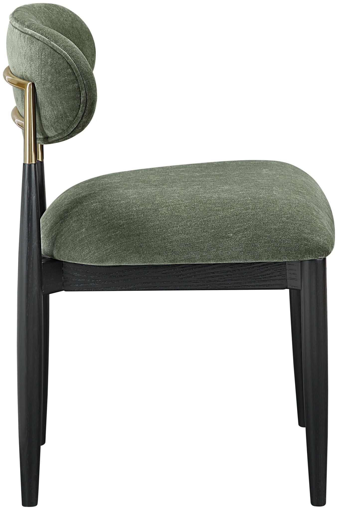 Riccio - Fabric Dining Side Chair (Set of 2) - Black And Gold Frame - Urban Living Furniture (Los Angeles, CA)
