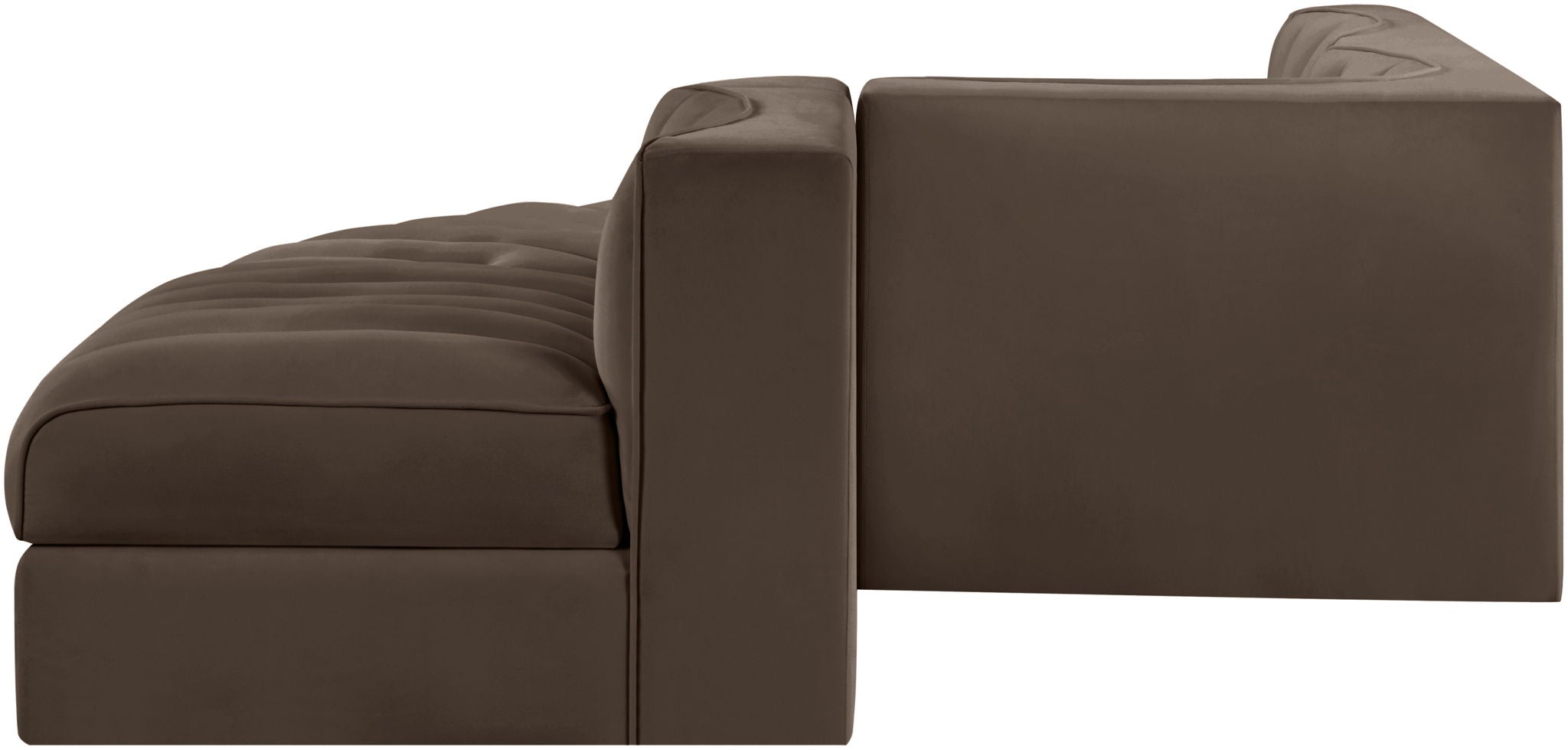 Rummi - Rounded Velvet Performance Fabric Upholstered 5 Piece Modular Sectional - Urban Living Furniture (Los Angeles, CA)