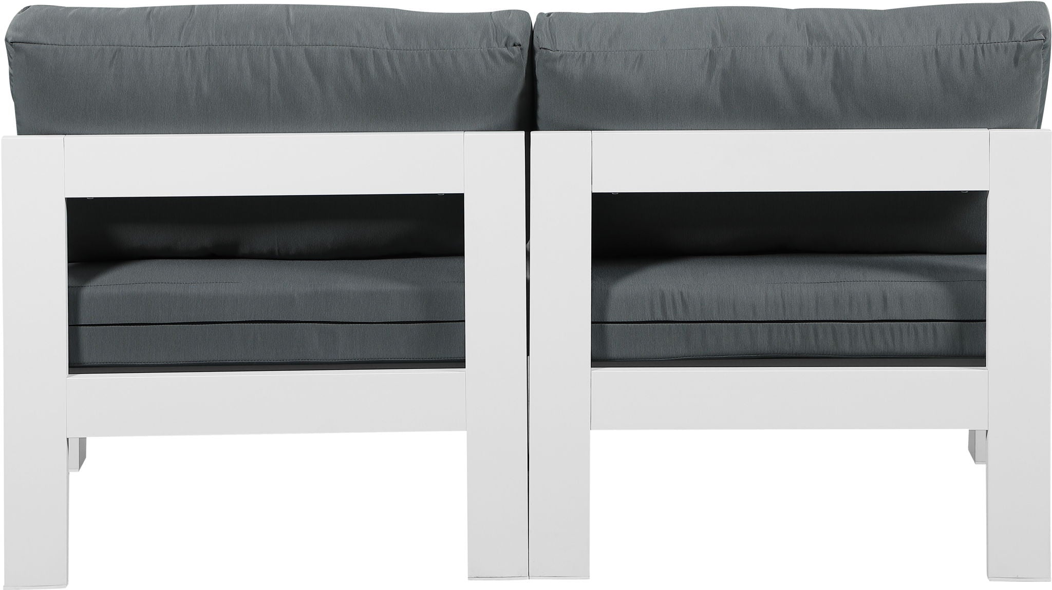 Nizuc - Outdoor Patio 2 Seat Armless Modular Sofa With White Frame - Urban Living Furniture (Los Angeles, CA)