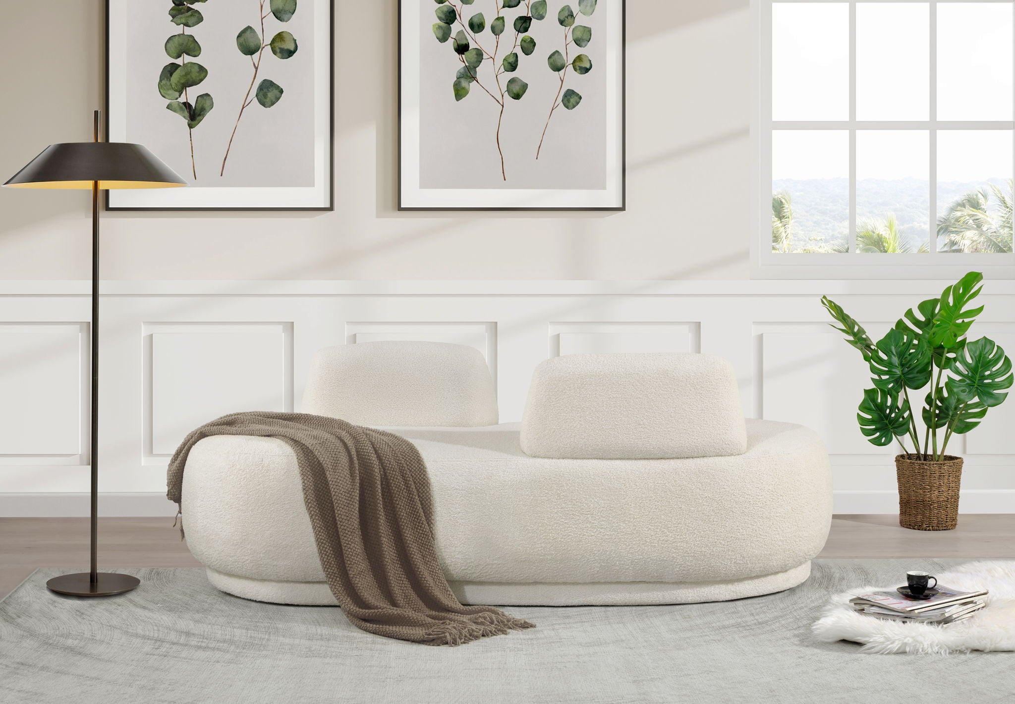 Argyle - Teddy Fabric Chaise / Loveseat