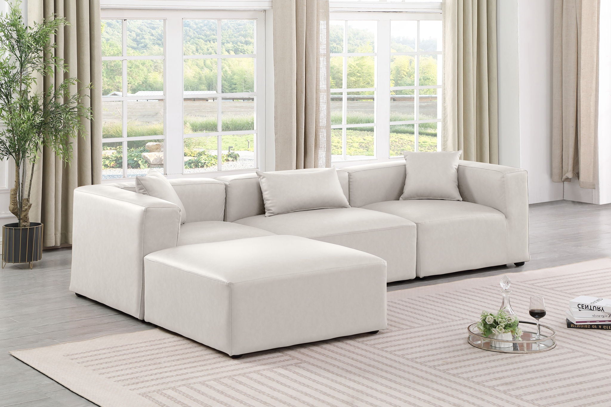 Cube - 4 Piece Modular Sectional With Chaise - Urban Living Furniture (Los Angeles, CA)