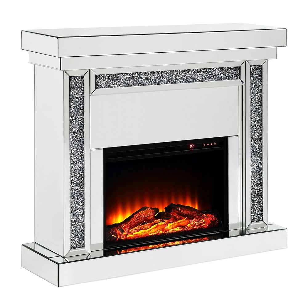 Noralie - 42" Fireplace - Mirrored & Faux Diamonds - Urban Living Furniture (Los Angeles, CA)