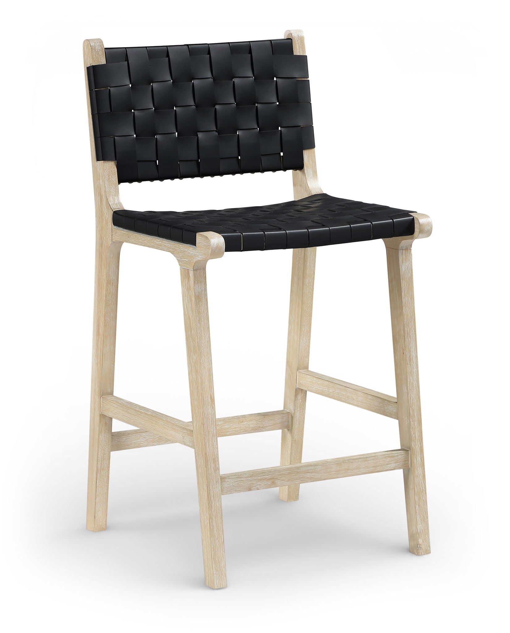 Entwine - Vegan Leather Upholstered Counter Stool - Painted Natural - Urban Living Furniture (Los Angeles, CA)