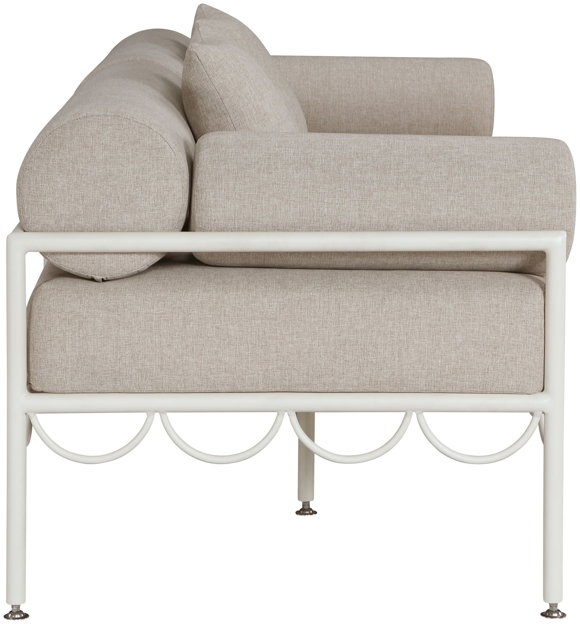 Portofino - Resilient Water Repellent Fabric 69.75" Upholstered Outdoor Patio Loveseat - Urban Living Furniture (Los Angeles, CA)