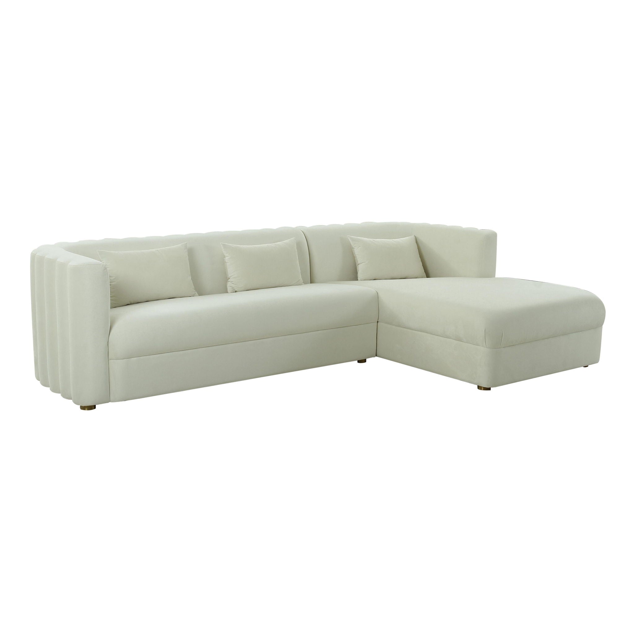 Callie - Velvet Sectional - RAF - Urban Living Furniture (Los Angeles, CA)