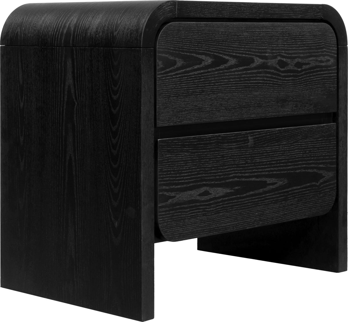 Elora - Two Drawer Nightstand - Jet Black Ash