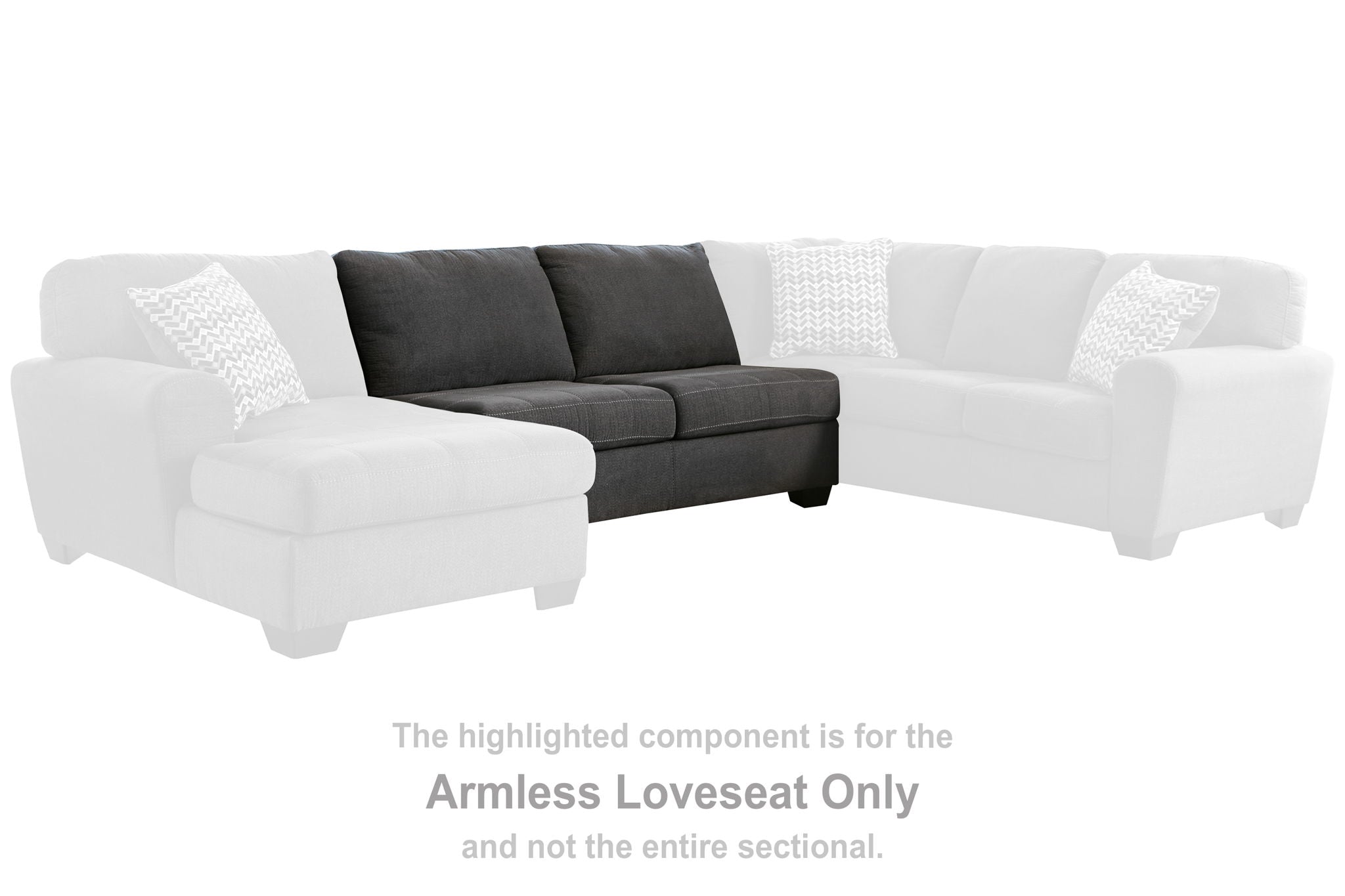 Ambee - Slate - Armless Loveseat - Urban Living Furniture (Los Angeles, CA)