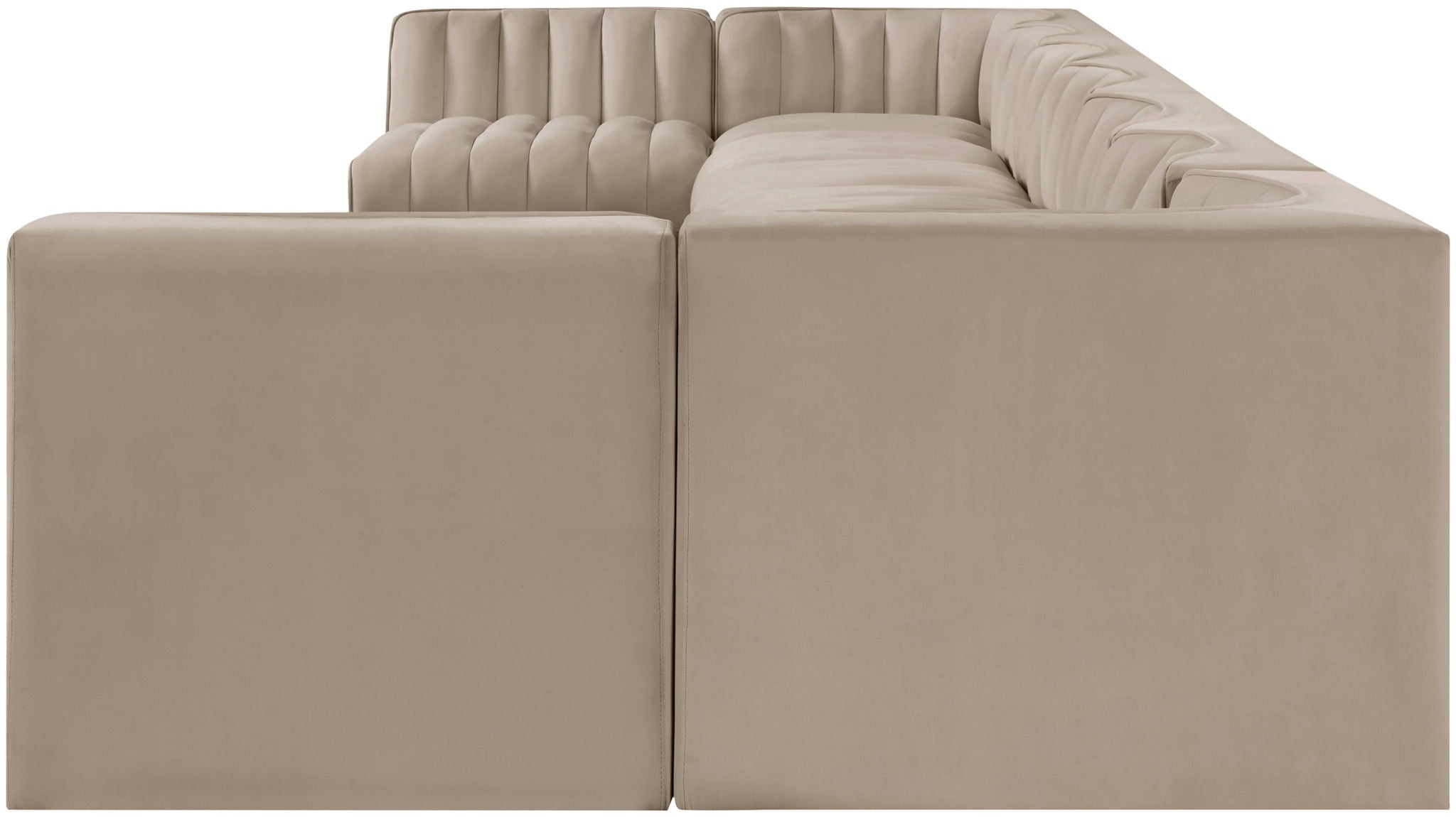 Rummi - Armless Velvet Performance Fabric Upholstered 9 Piece Modular Sectional - Urban Living Furniture (Los Angeles, CA)
