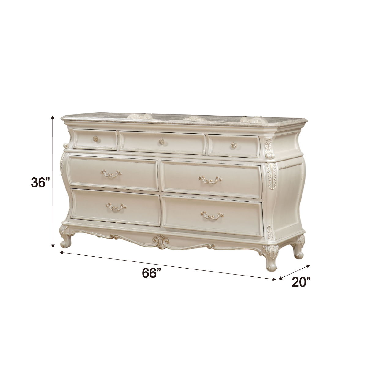 Chantelle - Dresser - Pearl White Finish - Urban Living Furniture (Los Angeles, CA)