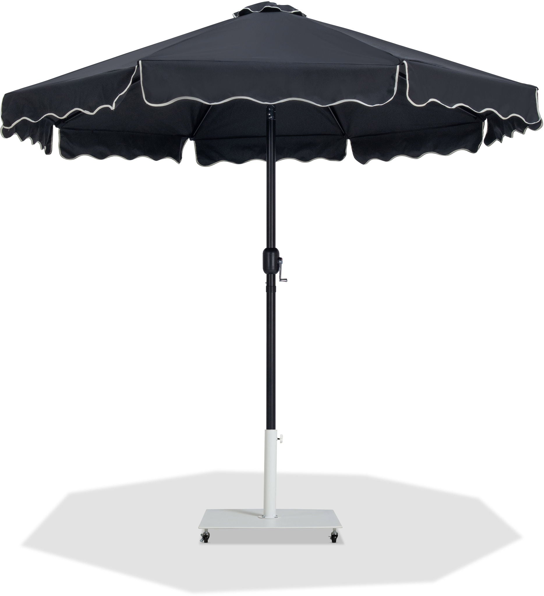 Amalfi - Aluminum Patio Umbrella - White Base / Black Pole - Urban Living Furniture (Los Angeles, CA)