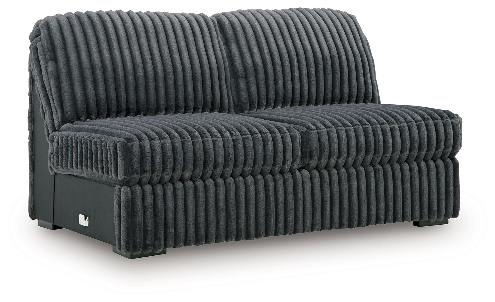 Midnight-Madness - Armless Loveseat - Gunmetal - Urban Living Furniture (Los Angeles, CA)