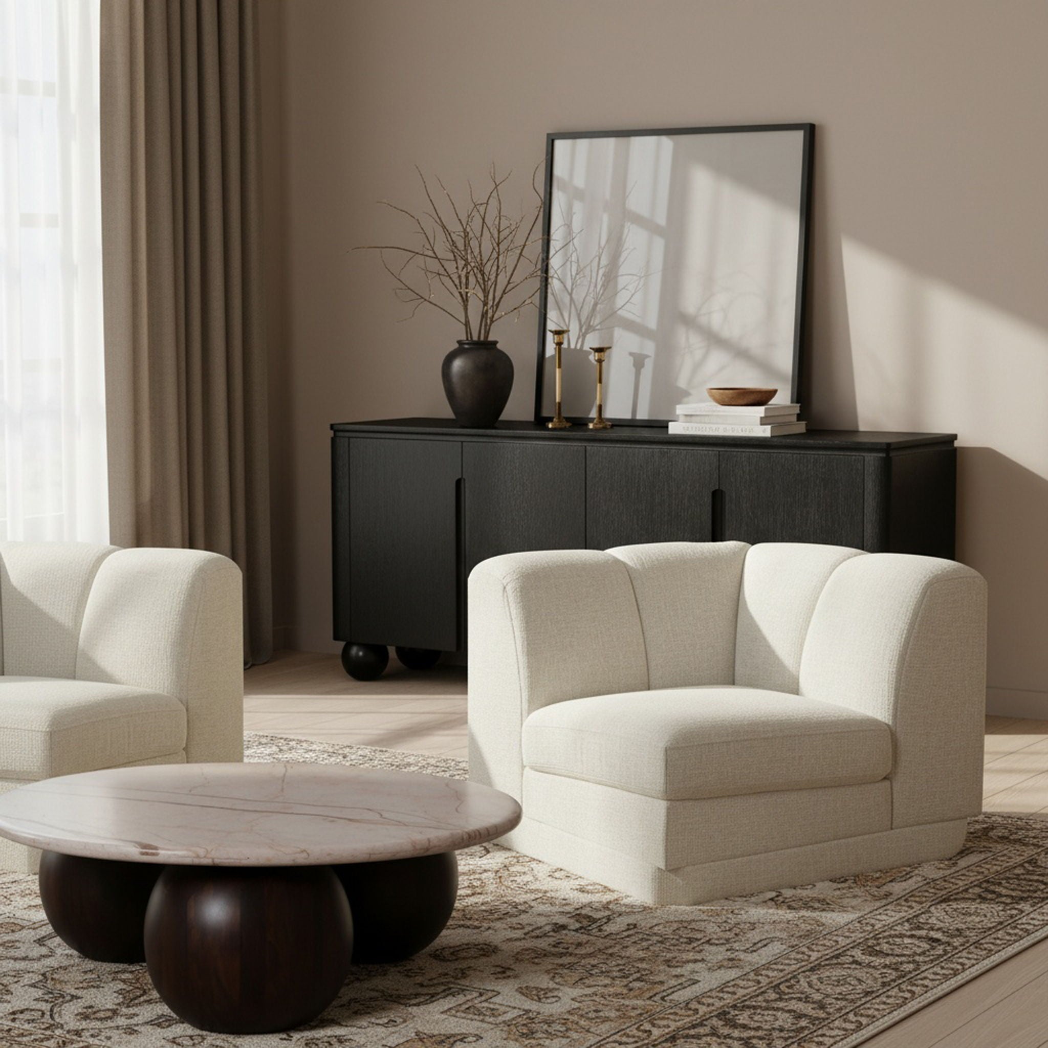 Modari - Fabric Upholstered Corner Chair - Urban Living Furniture (Los Angeles, CA)