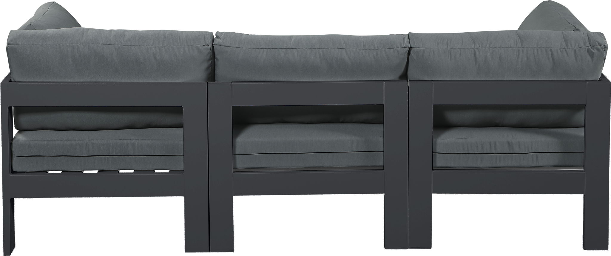 Nizuc - Outdoor Patio 3 Seat Modular Sofa With Gray Frame - Urban Living Furniture (Los Angeles, CA)