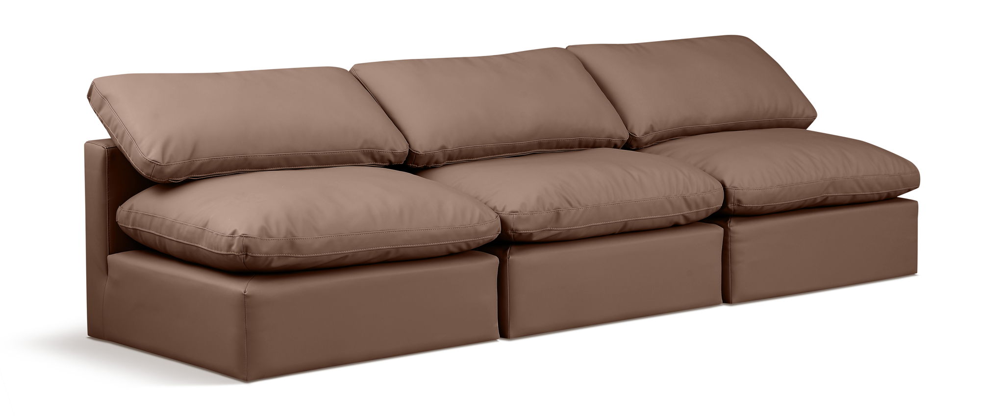 Indulge - Faux Leather 3 Seat Modular Armless Sofa - Urban Living Furniture (Los Angeles, CA)