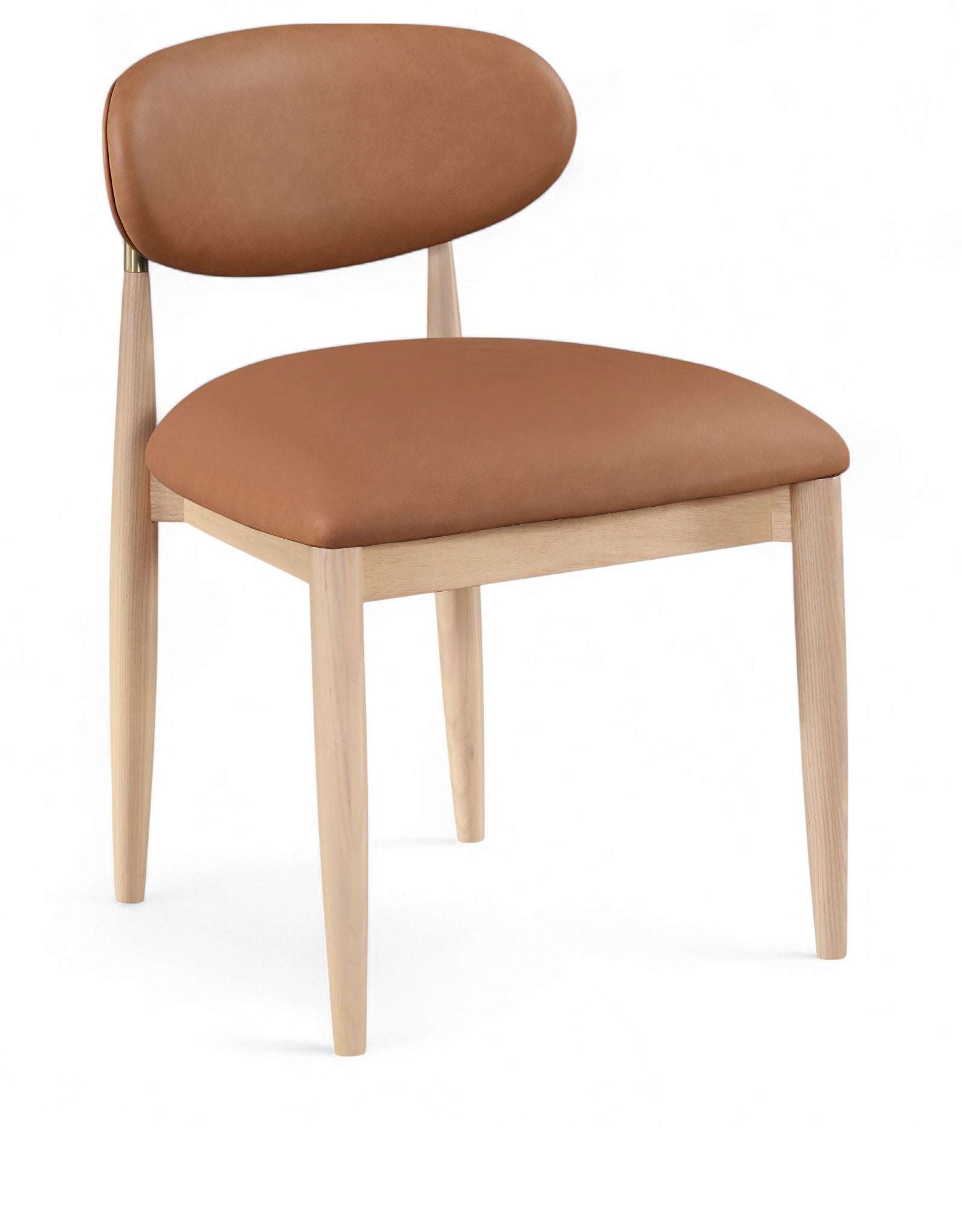 Riccio - Faux Leather Dining Side Chair (Set of 2) - Natural Frame - Urban Living Furniture (Los Angeles, CA)