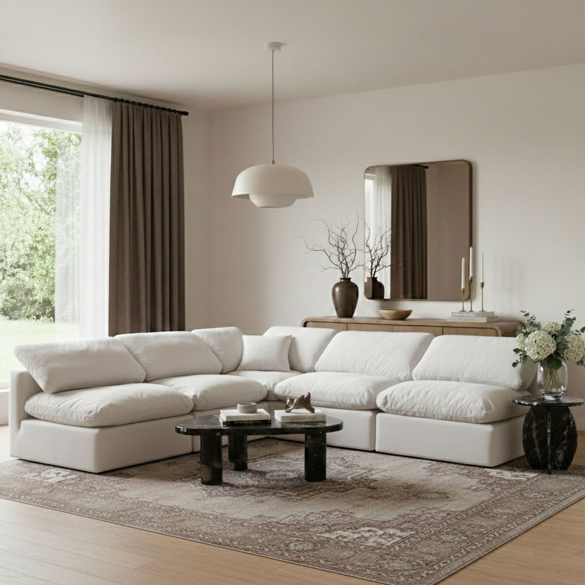 Indulge - Velvet 5 Piece Modular Corner Armless Sectional - Urban Living Furniture (Los Angeles, CA)