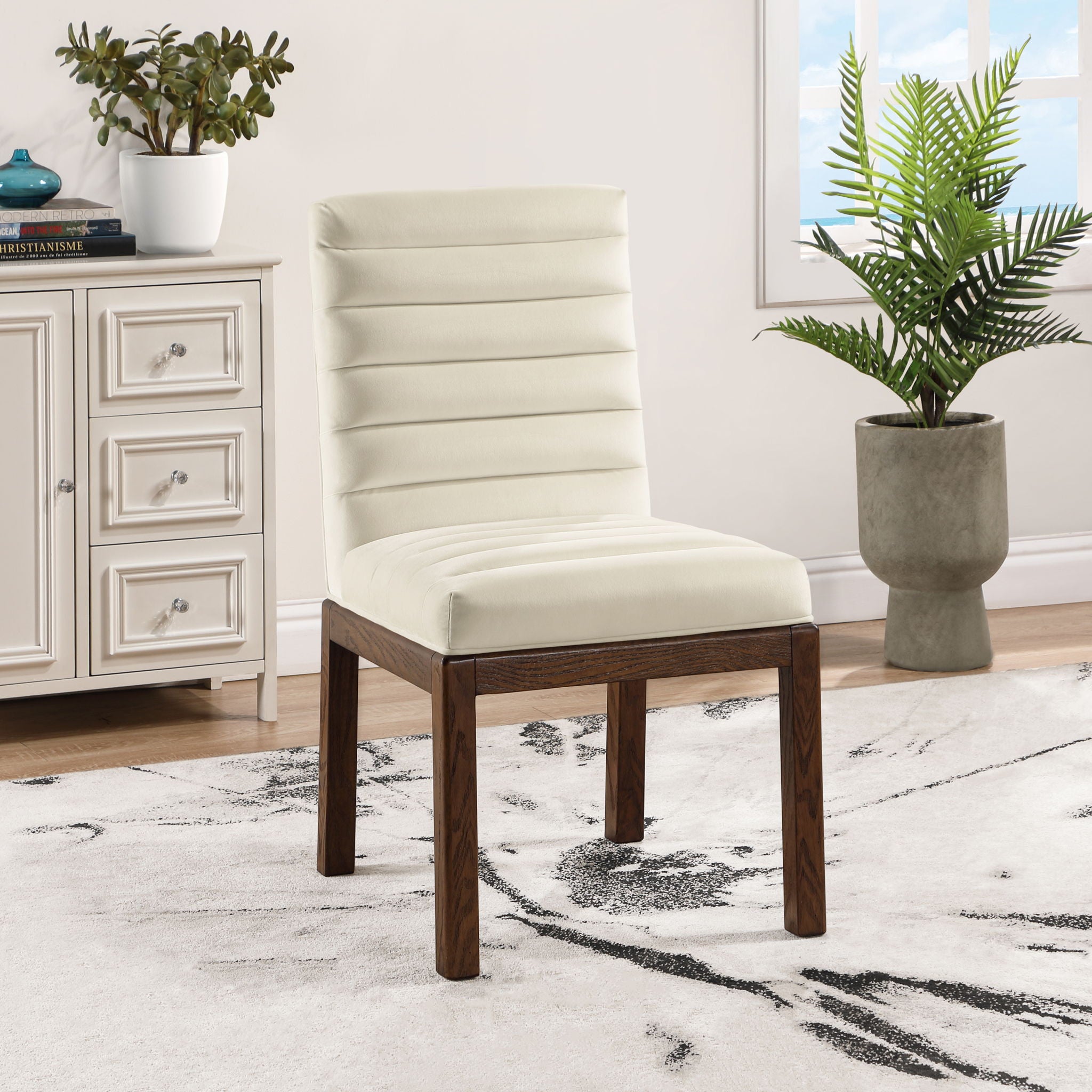 Evelyn - Dining Chair With Brown Legs - Urban Living Furniture (Los Angeles, CA)