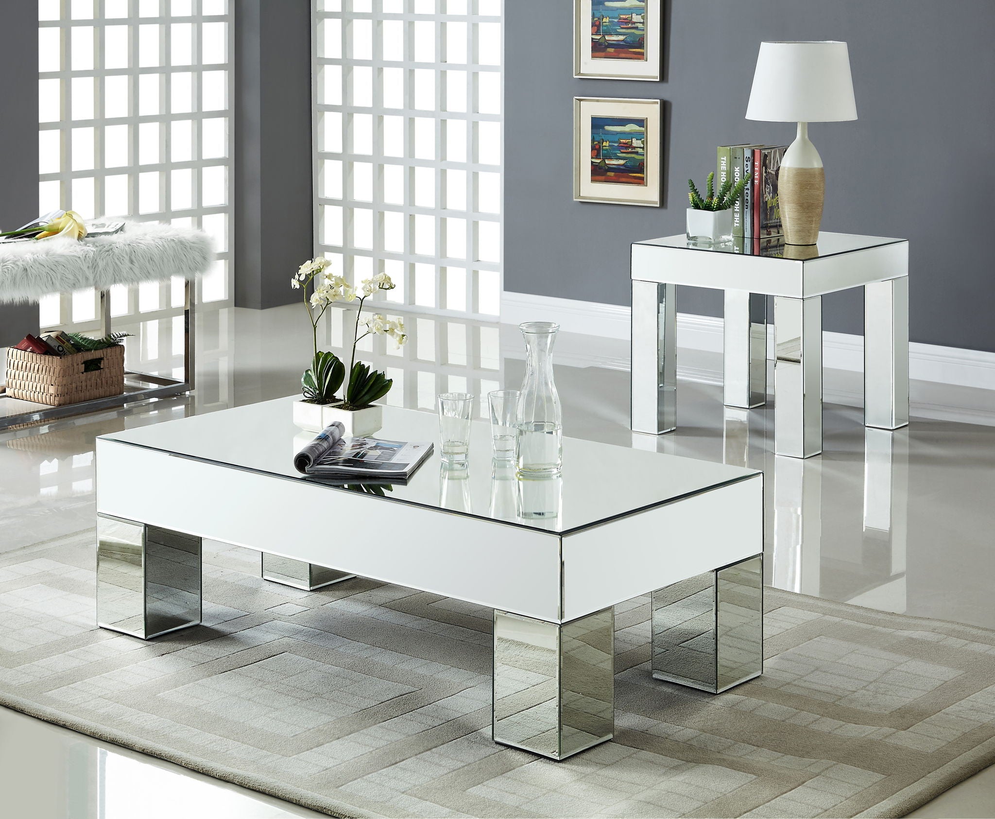 Lainy - End Table - Pearl Silver - Urban Living Furniture (Los Angeles, CA)