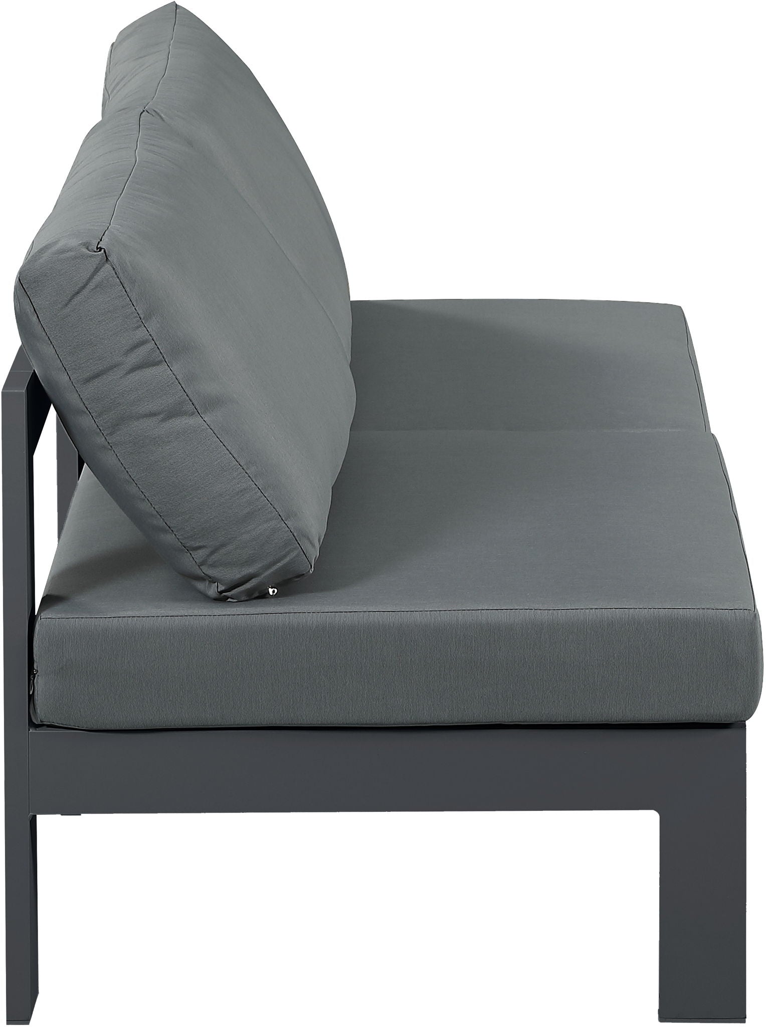 Nizuc - Outdoor Patio 2 Seat Armless Modular Sofa With Gray Frame - Urban Living Furniture (Los Angeles, CA)