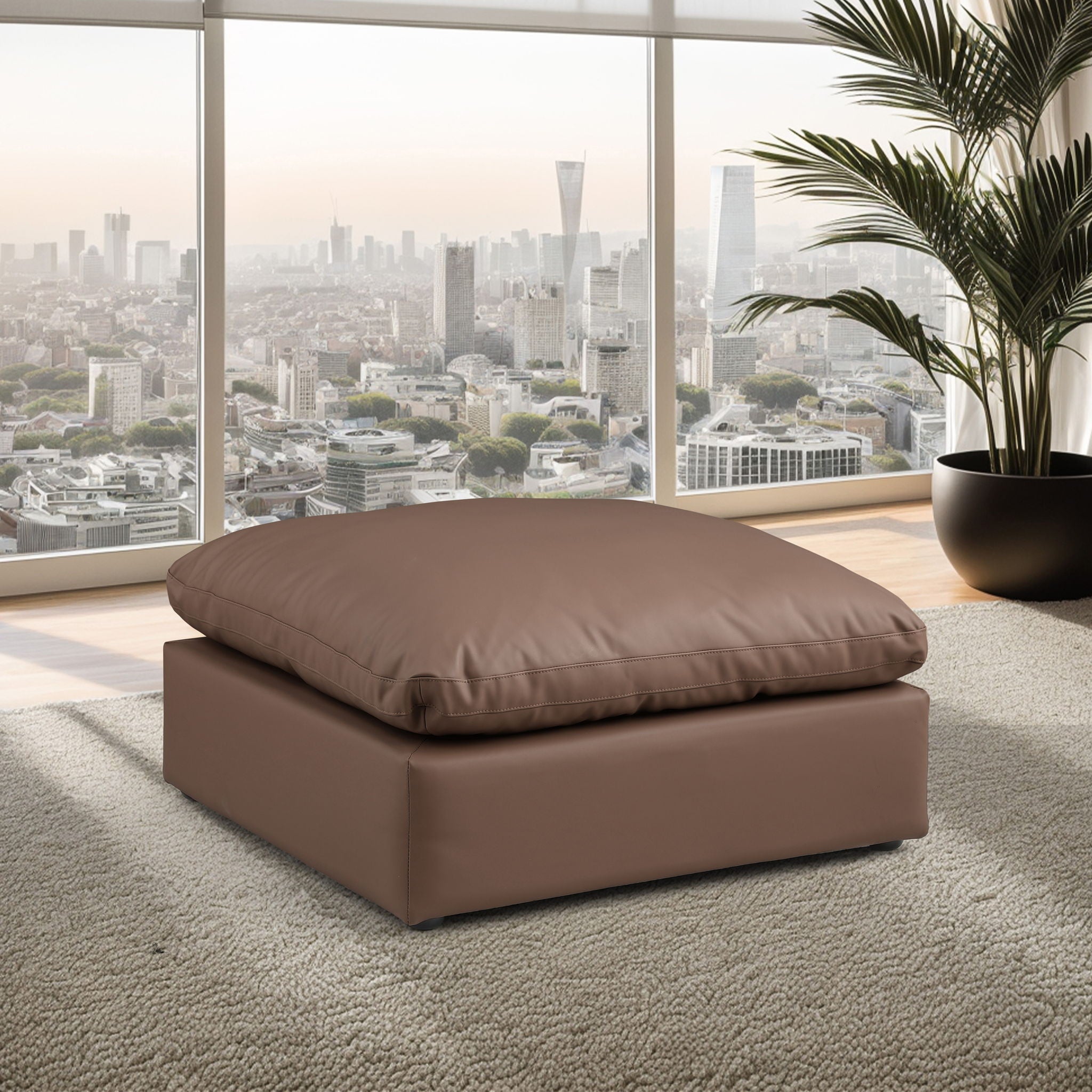 Comfy - Faux Leather Ottoman - Urban Living Furniture (Los Angeles, CA)