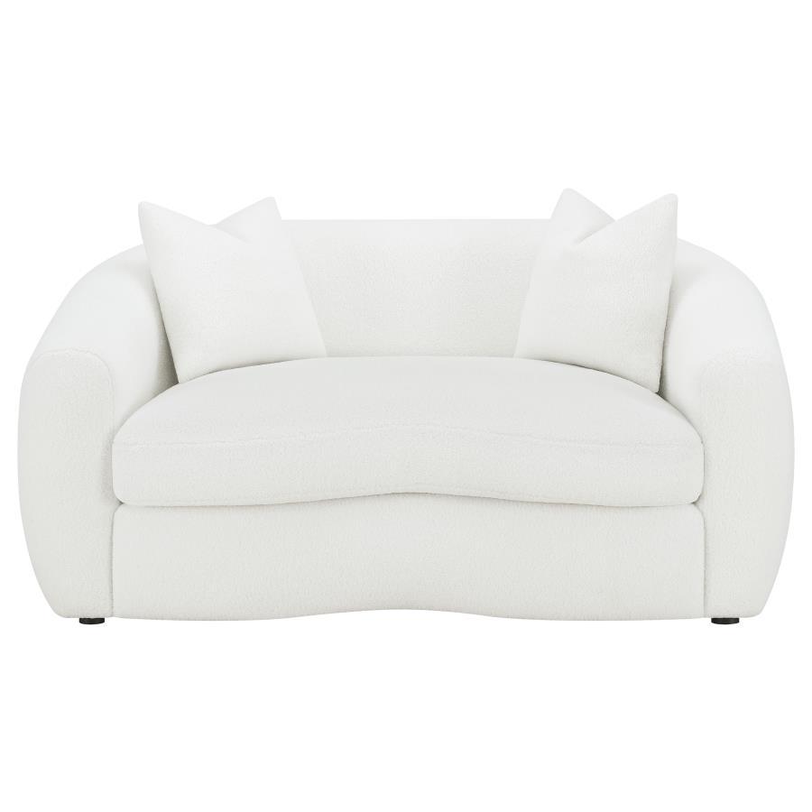 Isabella - Faux Sheepskin Upholstered Loveseat Natural - Ivory - Urban Living Furniture (Los Angeles, CA)