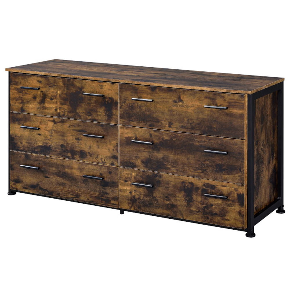 Juvanth - Dresser - Rustic Oak & Black - Urban Living Furniture (Los Angeles, CA)