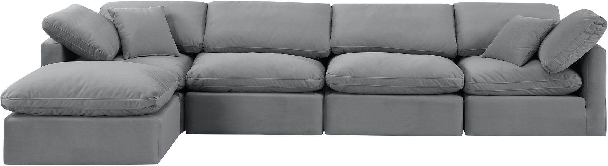 Indulge - Velvet 5 Piece Modular Sectional With Chaise - Urban Living Furniture (Los Angeles, CA)