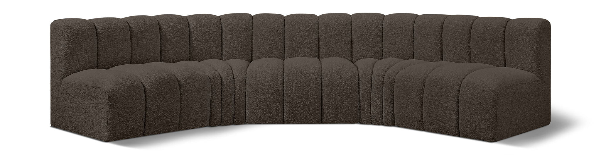 Arc - Boucle Fabric 5 Piece U-Shaped Modular Sofa - Urban Living Furniture (Los Angeles, CA)