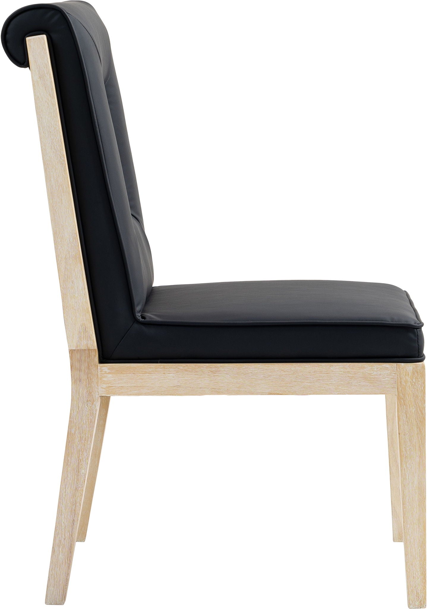 Gwendolyn - Faux Leather Dining Side Chair With Natural Frame (Set of 2) - Urban Living Furniture (Los Angeles, CA)