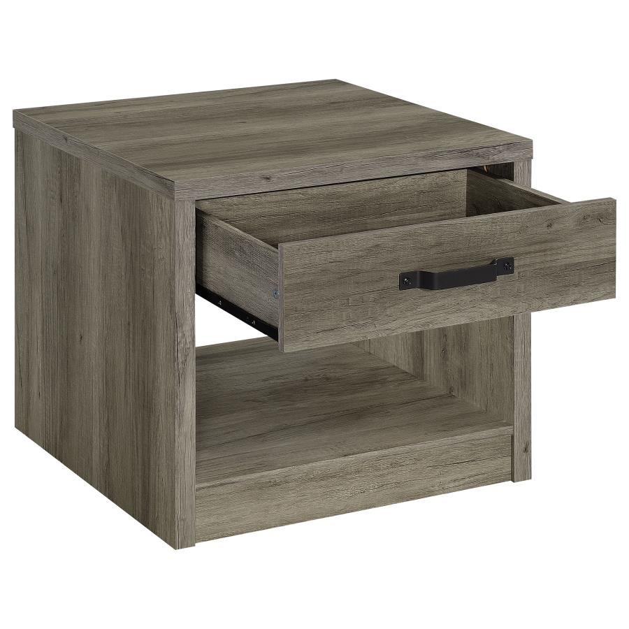 Felix - 1-Drawer Engineered Wood Side End Table - Gray Driftwood - Urban Living Furniture (Los Angeles, CA)