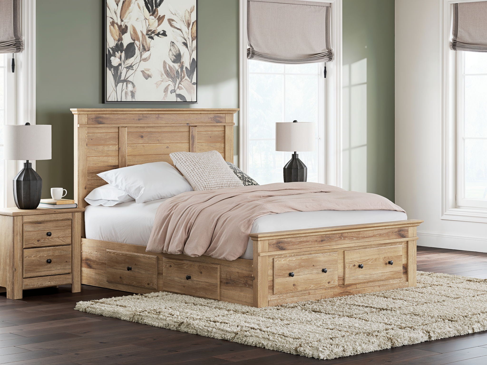 Makidern - Panel Storage Bed With Under Bed Storage Unit And Storage Footboard - Urban Living Furniture (Los Angeles, CA)