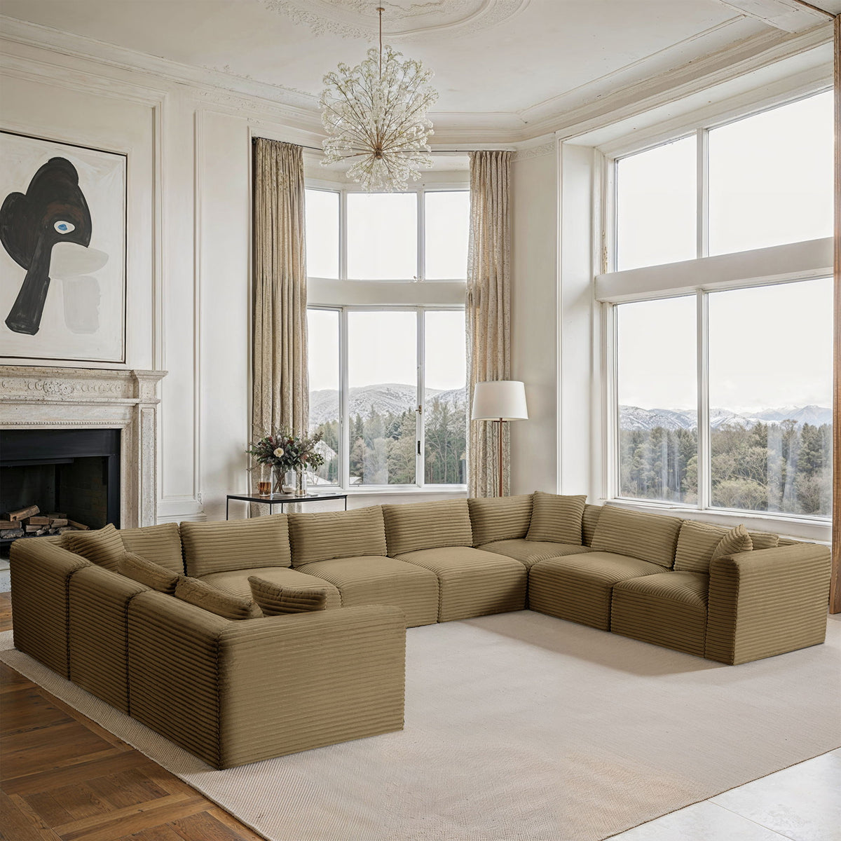 Shaggy - Fabric 9 Piece Modular U-Shaped Sectional - Urban Living Furniture (Los Angeles, CA)