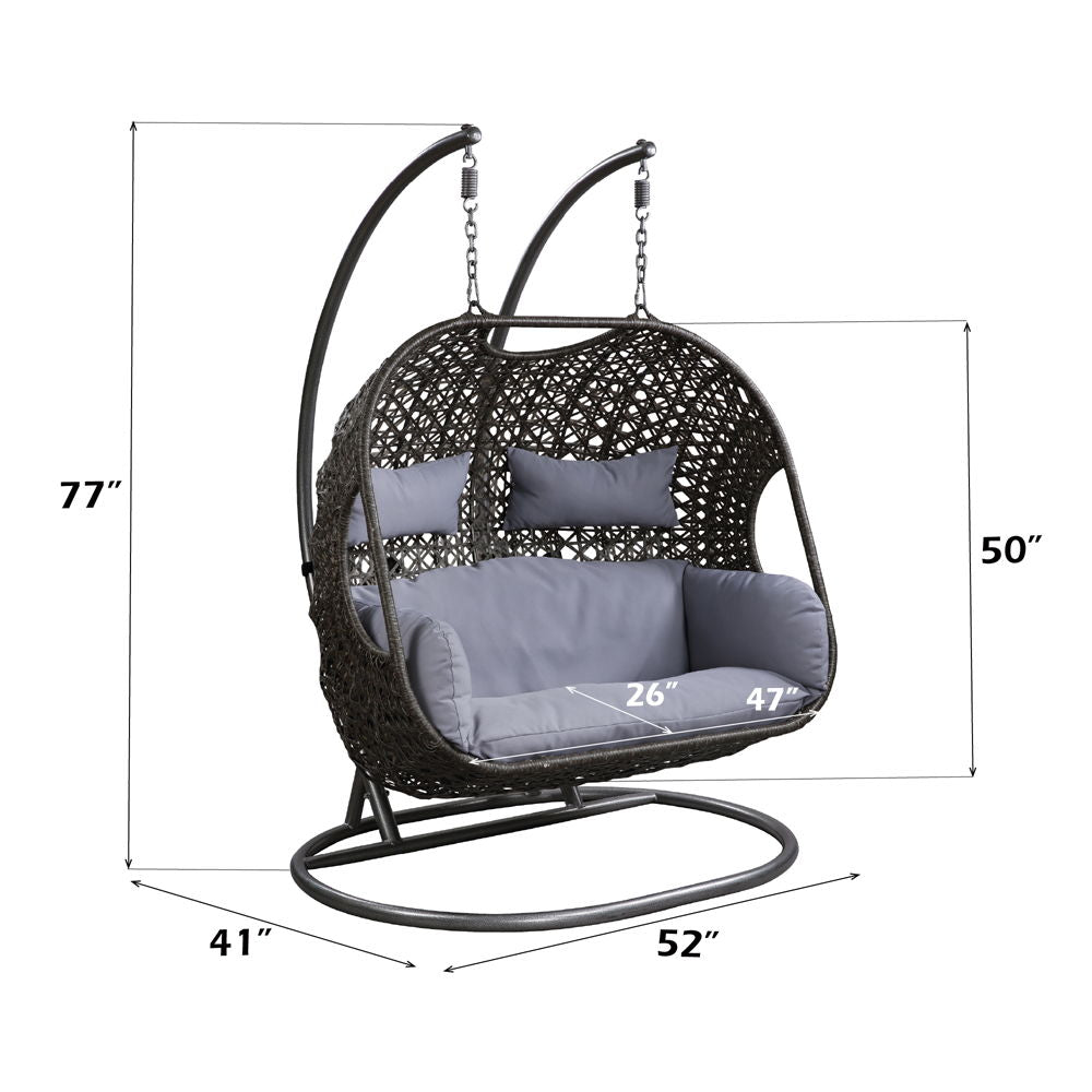 Vasant - 52" Hanging Chair - Fabric & Wicker - Urban Living Furniture (Los Angeles, CA)